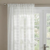 Lima Lurex Stripe Slot Top Voile Curtain Panel 5