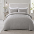 Lindly Waffle Microfibre Duvet Cover Set - Silver