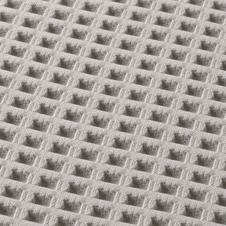 Macro close-up of the silver fabric on the Lindly Waffle Microfibre Duvet Cover Set