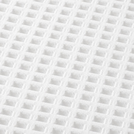 Macro close-up of the white fabric on the Lindly Waffle Microfibre Duvet Cover Set