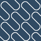 Catherine Lansfield Linear Curve Geometric Wallpaper Navy Blue