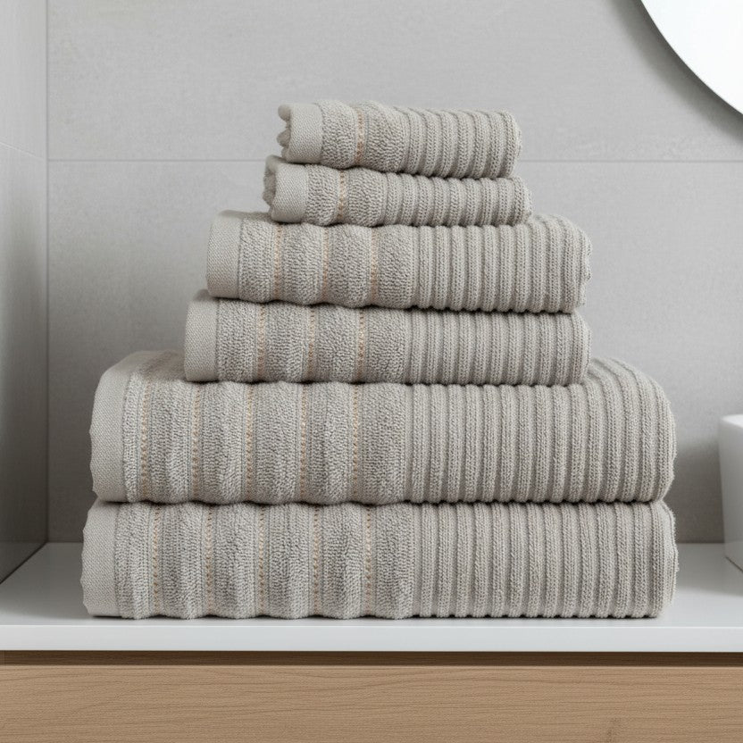 Linear 500gsm Cotton Towels - Dove Grey