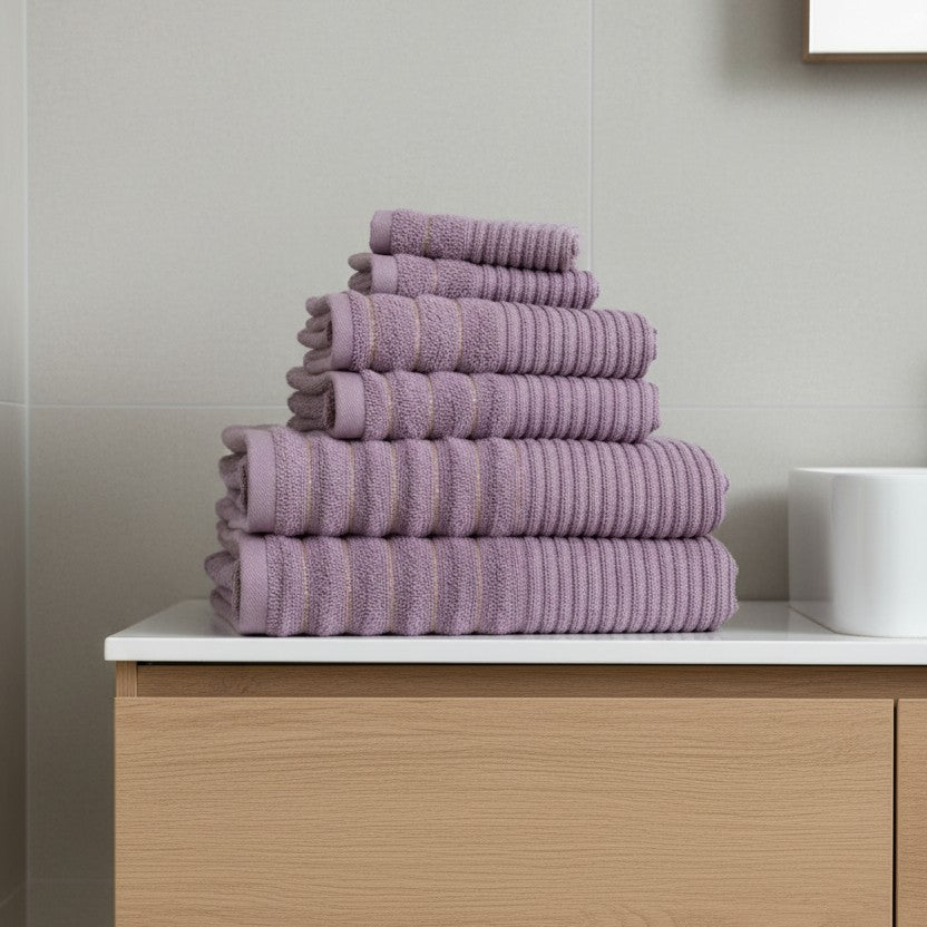 Linear 500gsm Cotton Towels - Lavender Pink