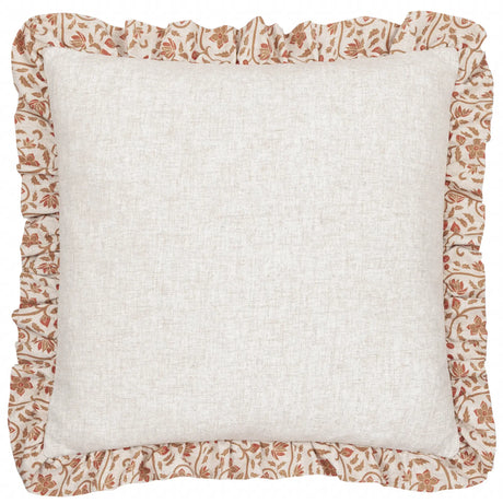 Linen Filigree Linen / Ochre Cushion Cover or Filled Cushion 50cm x 50cm - additional product view 3
