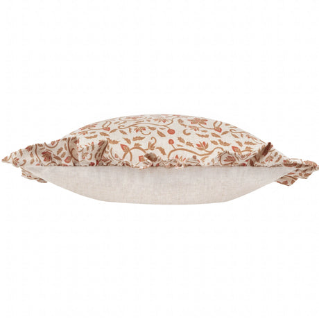 Linen Filigree Linen / Ochre Cushion Cover or Filled Cushion 50cm x 50cm - additional product view 4