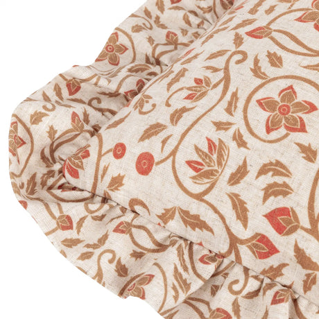 Linen Filigree Linen / Ochre Cushion Cover or Filled Cushion 50cm x 50cm - additional product view 5
