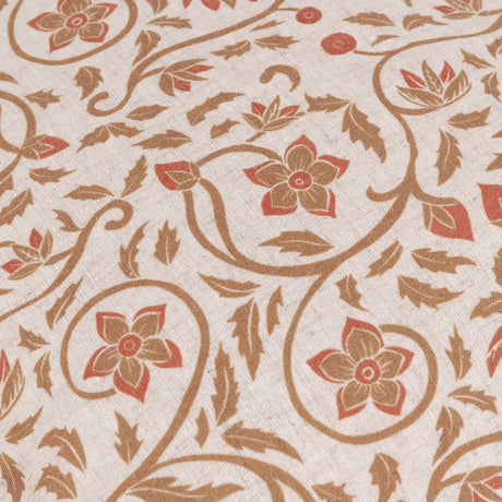 Linen Filigree Linen / Ochre Cushion Cover or Filled Cushion 50cm x 50cm - additional product view 6