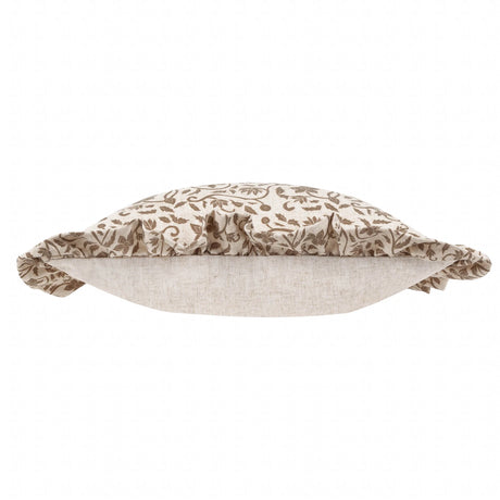 Linen Filigree Linen / Olive Cushion Cover or Filled Cushion 50cm x 50cm - additional product view 4