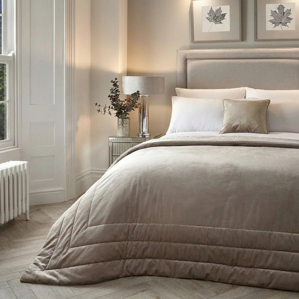 Melanie Velvet Bedspread 150cm x 220cm 1