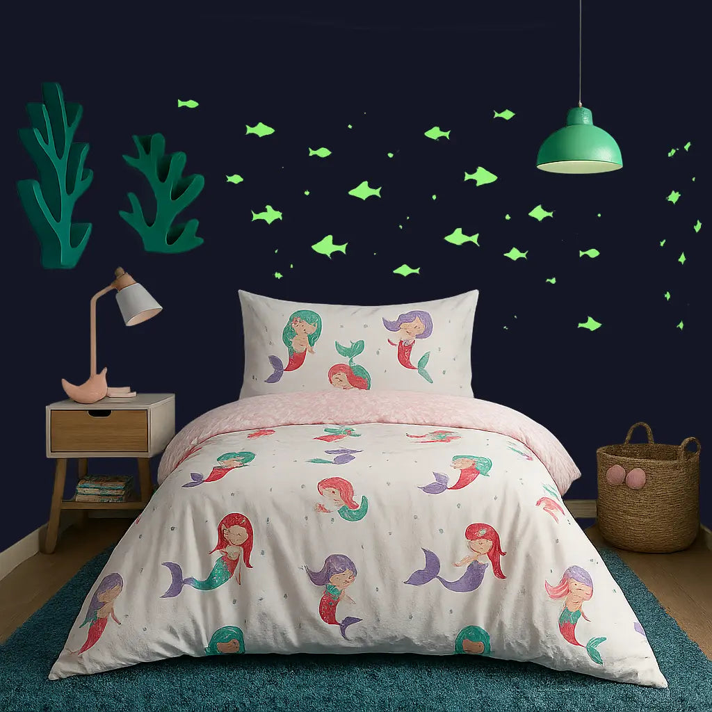 So Soft Little Mermaids Duvet Cover Set by Rapport Home