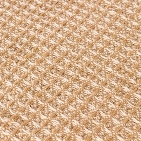 Lorne Waffle Tasselled Honey 100% Cotton Throw Blanket 150cm x 200cm - additional product view 3