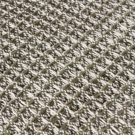 Lorne Waffle Tasselled Lichen 100% Cotton Throw Blanket 150cm x 200cm - additional product view 3