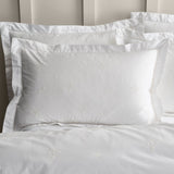 Bianca Lottie Floral Embroidery 180 Thread Count Cotton Oxford Pillowcase White