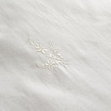 Bianca Lottie Floral Embroidery 180 Thread Count Cotton Oxford Pillowcase White