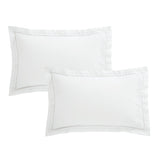 Bianca Lottie Floral Embroidery 180 Thread Count Cotton Oxford Pillowcase White