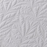 Macro close-up of the silver grey Luana soft microfibre leaf stitch fabric