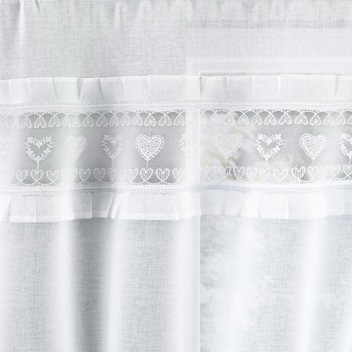 Lucy Embroidered Window Set White - Ideal