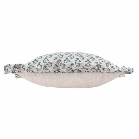 Lulah Block Linen / Blue Cushion Cover or Filled Cushion 45cm x 45cm - additional product view 3