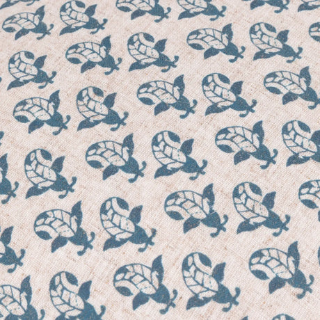 Lulah Block Linen / Blue Cushion Cover or Filled Cushion 45cm x 45cm - additional product view 5