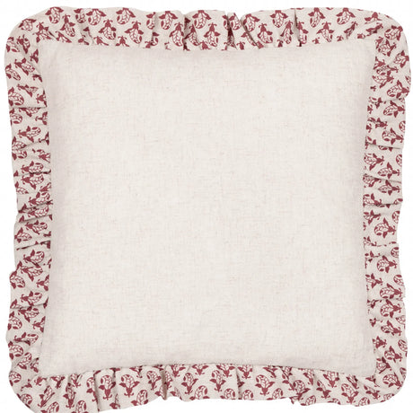 Lulah Block Linen / Red Cushion Cover or Filled Cushion 45cm x 45cm - additional product view 2