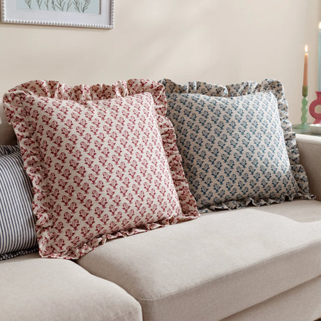 Lulah Block Linen / Red Cushion Cover or Filled Cushion 45cm x 45cm - additional product view 6
