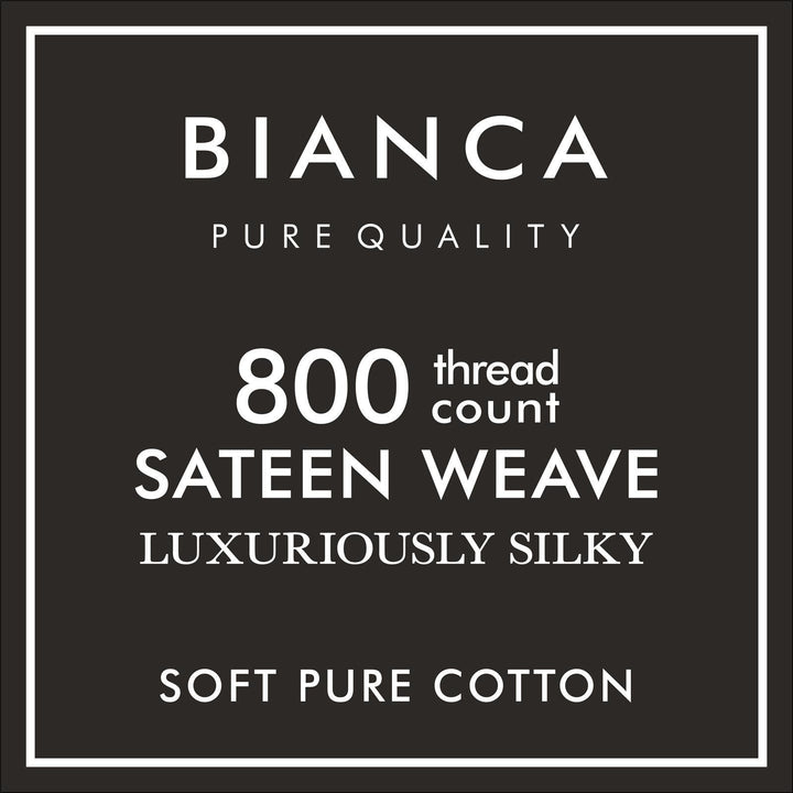 Luxury 800TC Cotton Sateen Flat Sheet White - Ideal
