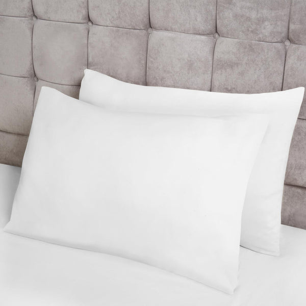 Lyla Microfibre White Pillowcase Pair - Ideal