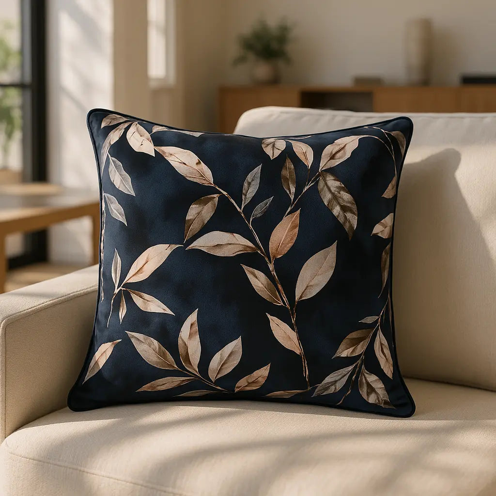 Madrid Velvet Navy Cushion Cover and Filled Cushion 50cm x 50cm