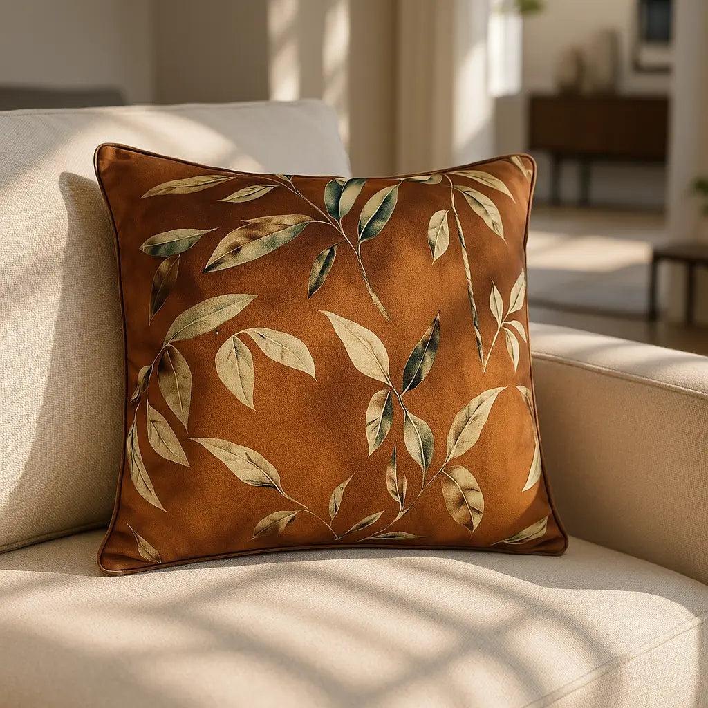 Madrid Velvet Terracotta Cushion Cover and Filled Cushion 50cm x 50cm