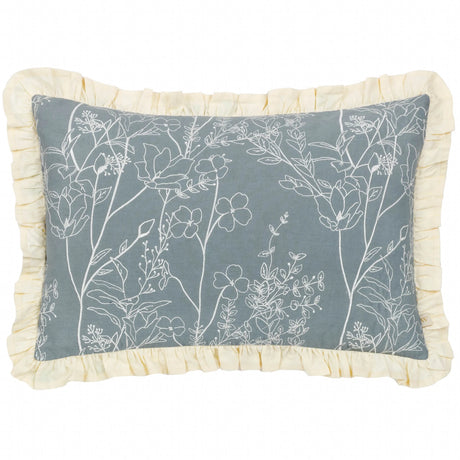 Mae 100% Cotton French Blue Cushion Cover or Filled Cushion 30cm x 50cm - additional product view 2