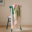 Maisie Checked Tasselled Throw Aqua Blossom 130 x 180cm - image 1
