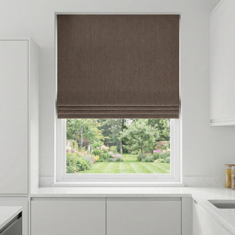 Malaga Made to Measure Roman Blind Chocolate