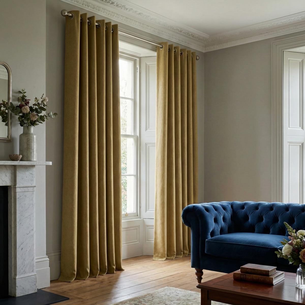 Malaga Made to Measure Curtains Wheat