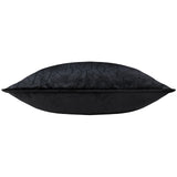 Malans Velvet Black Cushion Cover or Filled Cushion 45cm x 45cm - additional product view 4
