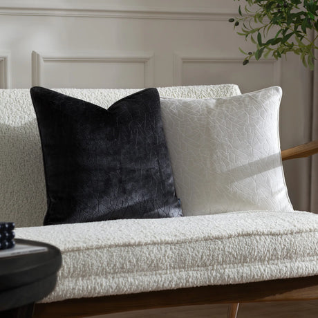 Malans Velvet Black Cushion Cover or Filled Cushion 45cm x 45cm - additional product view 6