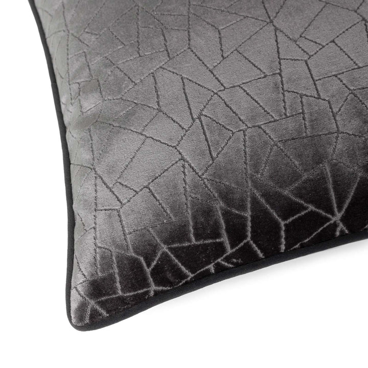 Malans Cut Velvet Stargazer Grey Cushion Cover 18" x 18" - Ideal