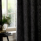 Manhattan Fully Lined Velvet Eyelet Curtains Charcoal - image 6
