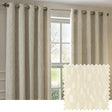 Manhattan Fully Lined Velvet Eyelet Curtains Ivory - image 2