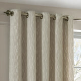 Manhattan Fully Lined Velvet Eyelet Curtains Ivory - image 4