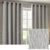 Manhattan Fully Lined Velvet Eyelet Curtains Silver - image 2