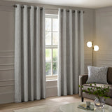 Manhattan Fully Lined Velvet Eyelet Curtains Silver - image 3