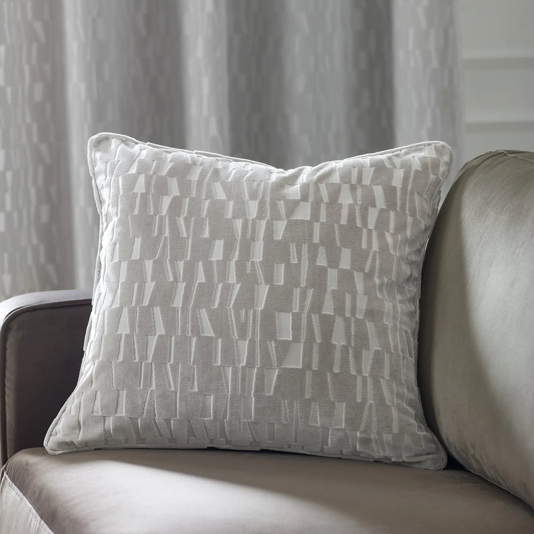 Manhattan Velvet Cushion Cover Silver 50 x 50cm