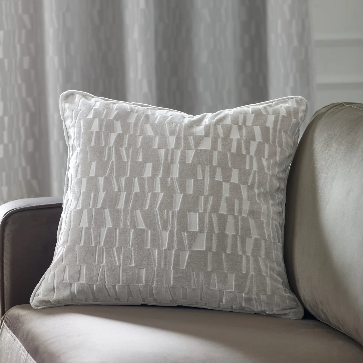 Manhattan Velvet Cushion Cover Silver 50 x 50cm - image 1