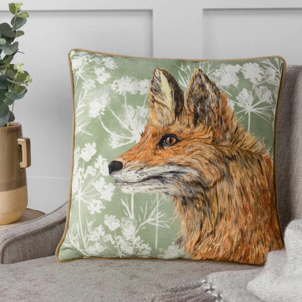 Manor Fox Watercolour Cushion Cover 17" x 17" - Ideal