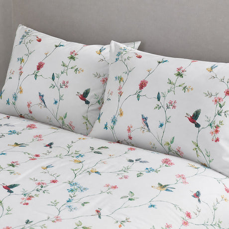Close-up of matching Mansfield Polycotton Duvet Cover Set pillowcases showing the pattern and fabric detail