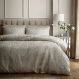 Marble Jacquard Natural Easy Care Duvet Cover Set - main product image