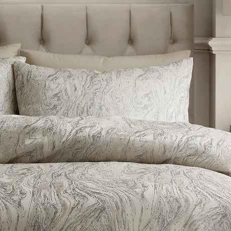 Marble Jacquard Natural Easy Care Duvet Cover Set - product image 2