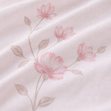 Macro close-up of the pink fabric on the Margot Polycotton Duvet Cover Set