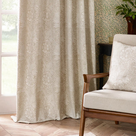 Marigold Stone Thermal Blackout Dimout Pencil Pleat Curtains - additional product view 3