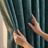 Heavy Chenille Lined Tape Top Pencil Pleat Curtains 18